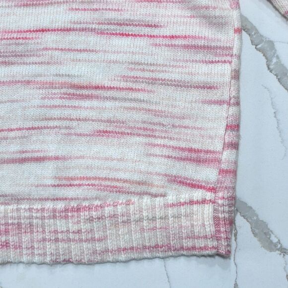Talbots | Women’s Knit V-Neck Pink White Sweater Pink Size Mp - Picture 13 of 14